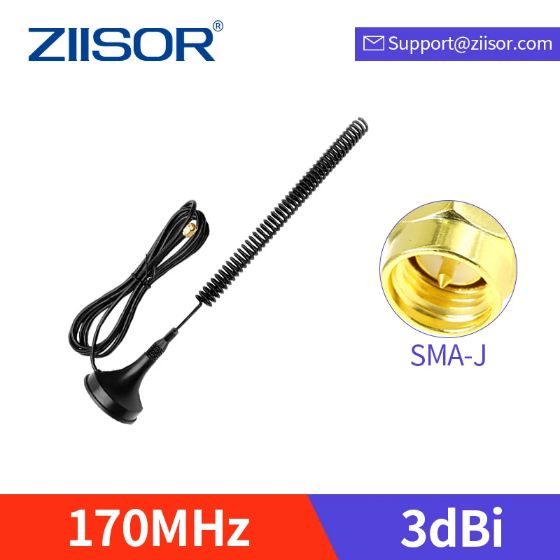 

169MHz Antenna with Magnetic Base Omni 170MHz Antenna SMA Male Omnidirectional Antena DTU Wireless Module Aerial TX170-XP-200