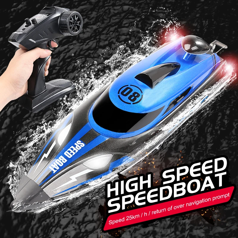 25km/h High Speed Boat 2.4Ghz Remote Control Racing Ship Water Speed Boat Operation Distance 150meters Children Gift