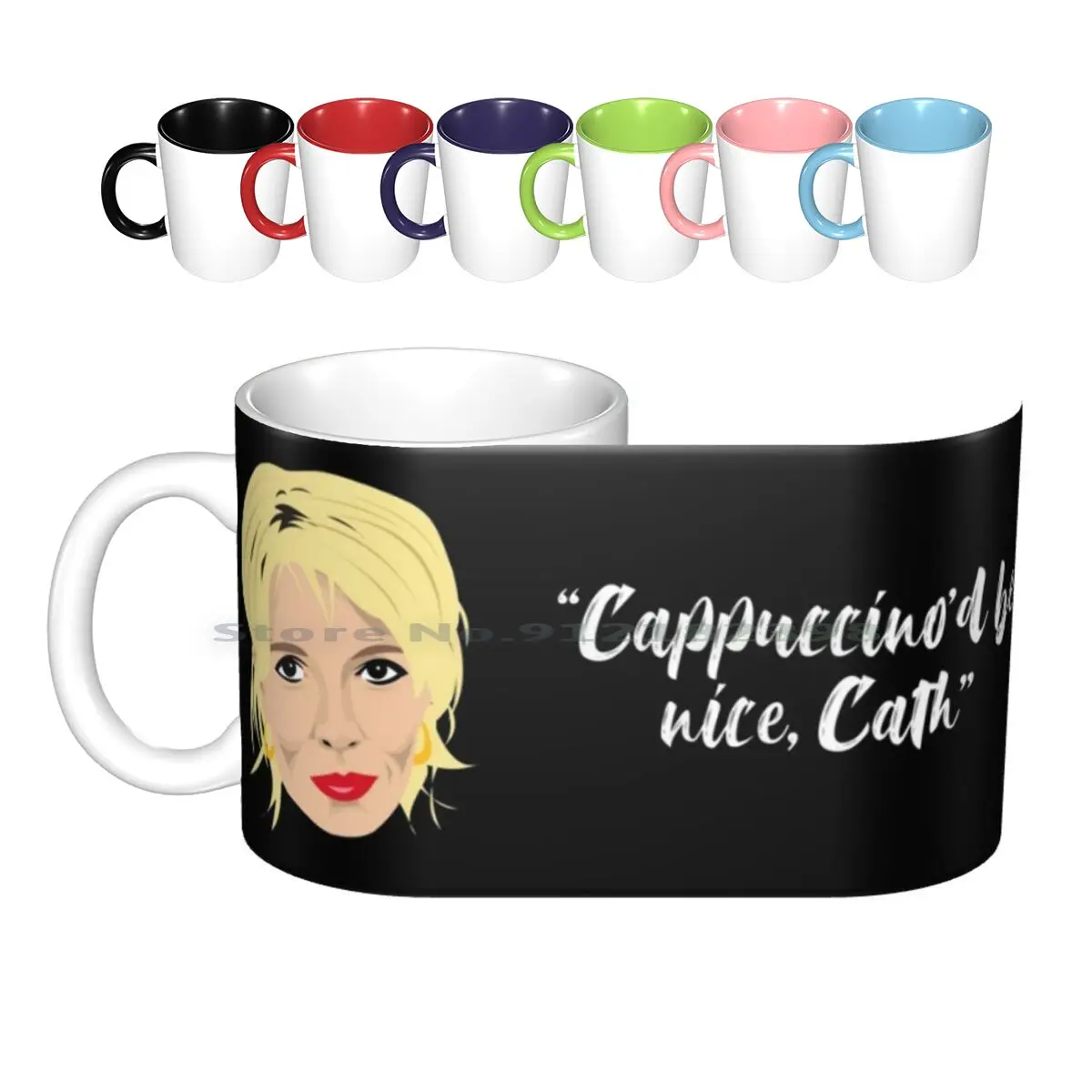 Jill Tyrell Ceramic Mugs Coffee Cups Milk Tea Mug Julia Davis Actress Comedy Night Uk British Jill Funny Sitcom Black Comedy