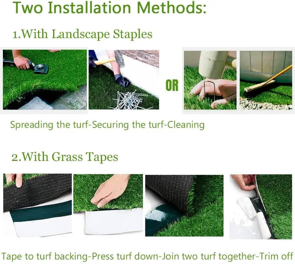 2M*5M Artificial Grass Realistic Grass Synthetic Thick Lawn Pet Turf, Indoor/Outdoor Landscape,Non-Toxic