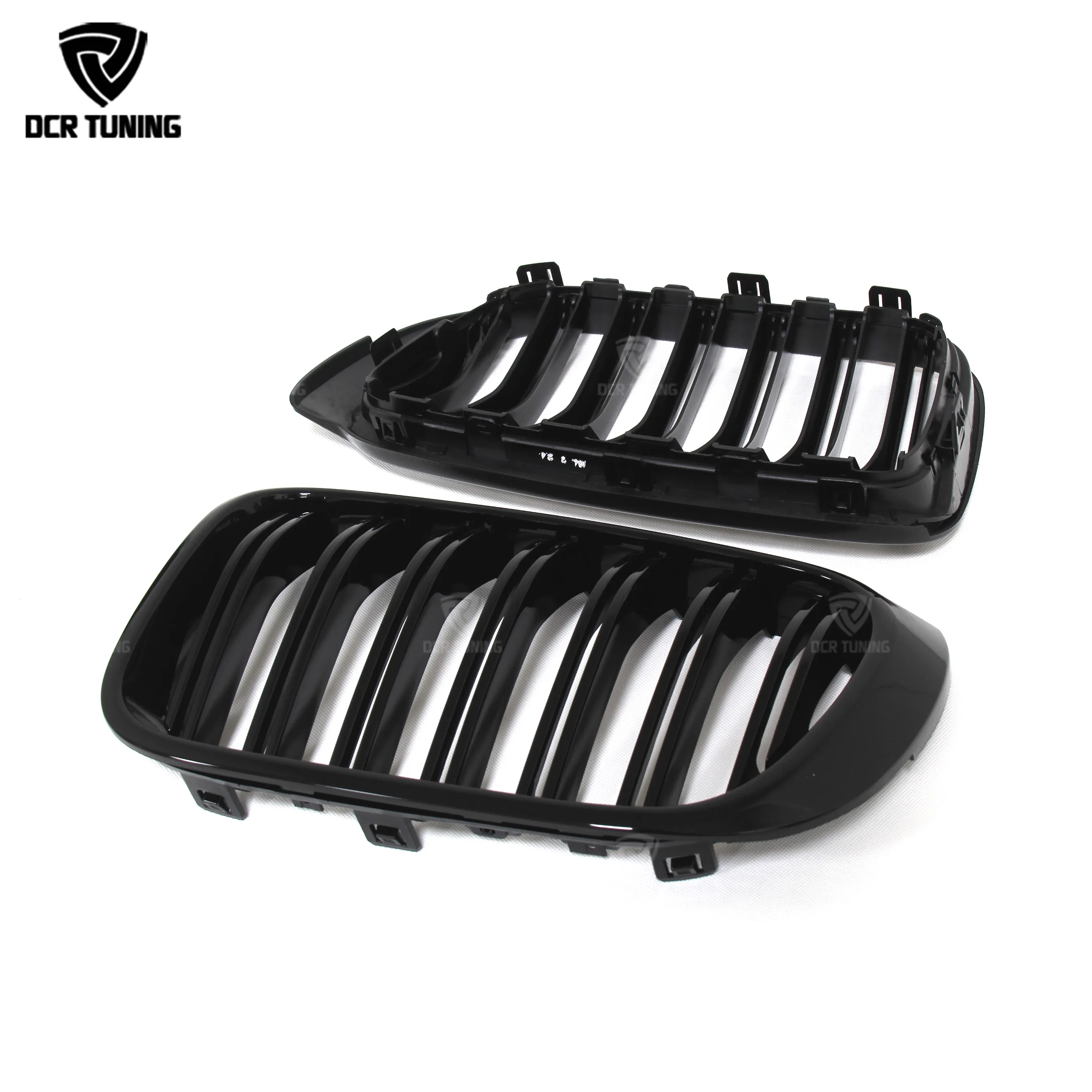 Dual Slats ABS Front Grille For BMW X Series X4 F26 X3 F25 2014 2015 - 2017 Three Color M Look Carbon Fiber Front Grille