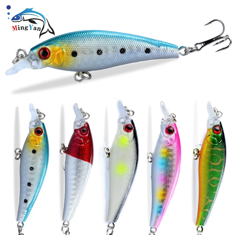 1 PCS 7.5cm 6.5g Minnow Fishing Lures Wobbler Hard Baits Crankbaits ABS Artificial Lure for Bass Pike Fishing Tackle