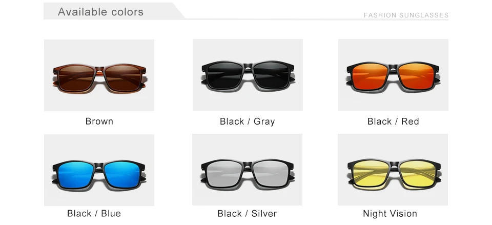 KINGSEVEN SQUARE Ultraleichte TR90-Sonnenbrille für Herren, polarisiert, Kat. 3, 1,1 mm dicke Linse, Sonnenbrille für Damen, Sportbrille – Detail 3