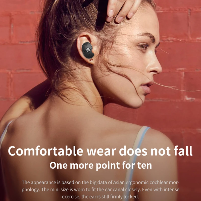 Lewinner-bluetooth 5.0ワイヤレスヘッドセット,v5 tws,hifiヘッドセット,防水,ノイズキャンセリング,スマートフォン用ゲーミングヘッドセット