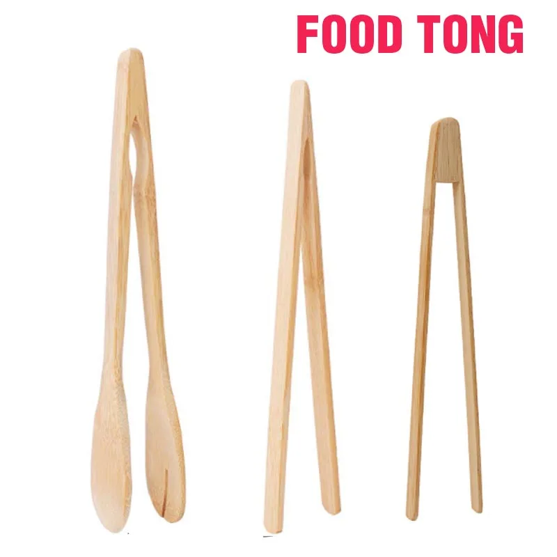 

Bamboo Food Tong Beef Clamp Kitchen Tool Set for Cooking BBQ Tong Bamboo Cuisine Utensil for Camping Picnic