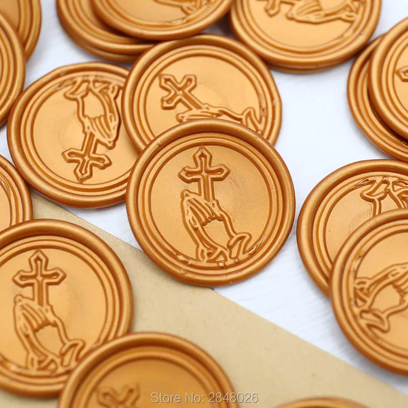 Custom color Blessing Of God WAX SEAL STICKER,Cross seal sticker,party wax seal sticker