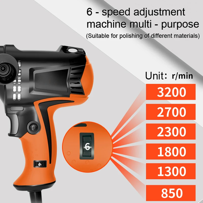 Imagem -04 - Polidor Elétrico para Carros com Velocidade Ajustável 50hz 220v 110v 980w Moedor de Carros Ferramenta de Polidor