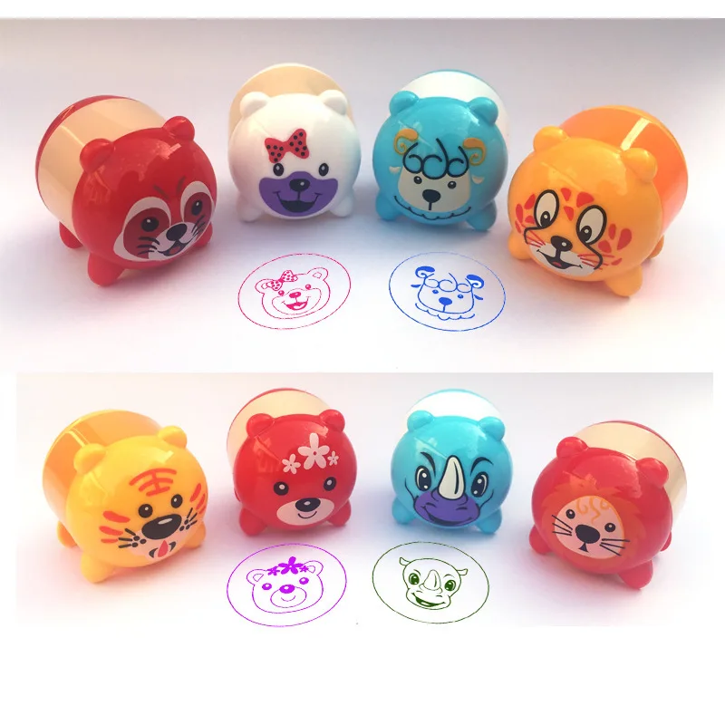 1 pcs Cartoon Animals Stamps Children Toy Kids Seal For Scrapbooking Stamper DIY Cartoon Stamper Toys New Wholesale