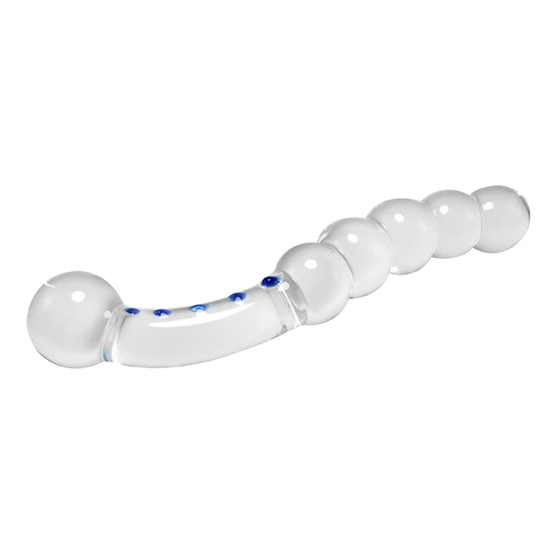 Crystal Glass Vagina Massager Dual Head Huge Dildo Anal Ass Plug Gspot Stimulation Sex Toy for Couples Masturbator