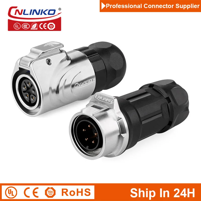 Cnlinko LP16 Aviation 5pin M16 Waterproof Circular Power Connector Male Female Socket Plug Wire Joint for Mechanical Engineering