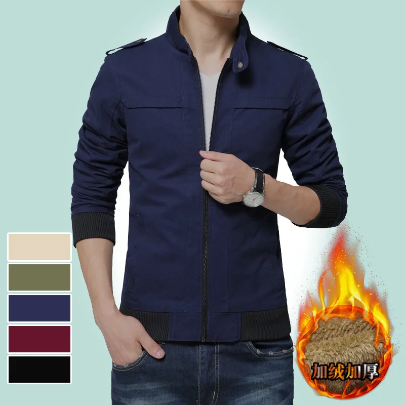 Chaqueta de estilo informal para hombre, abrigo grueso de terciopelo lavado, cálido, de talla grande, nuevo estilo, para invierno