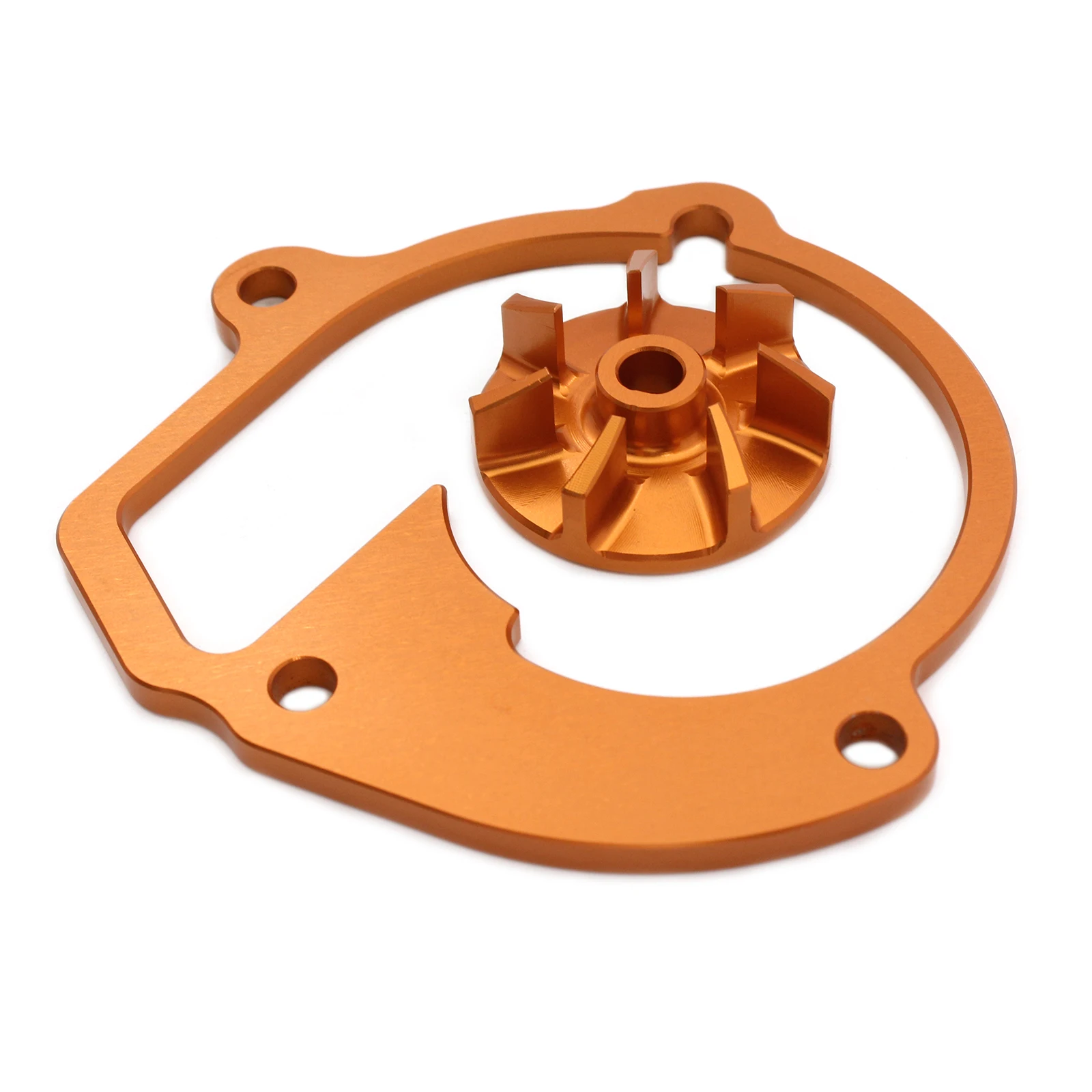 High Flow Billet Water Pump Impeller Wheel For EXC XC-W 450 530 2009-2011 XCR-W 450 530 2008 Motorcycle Orange Aluminum