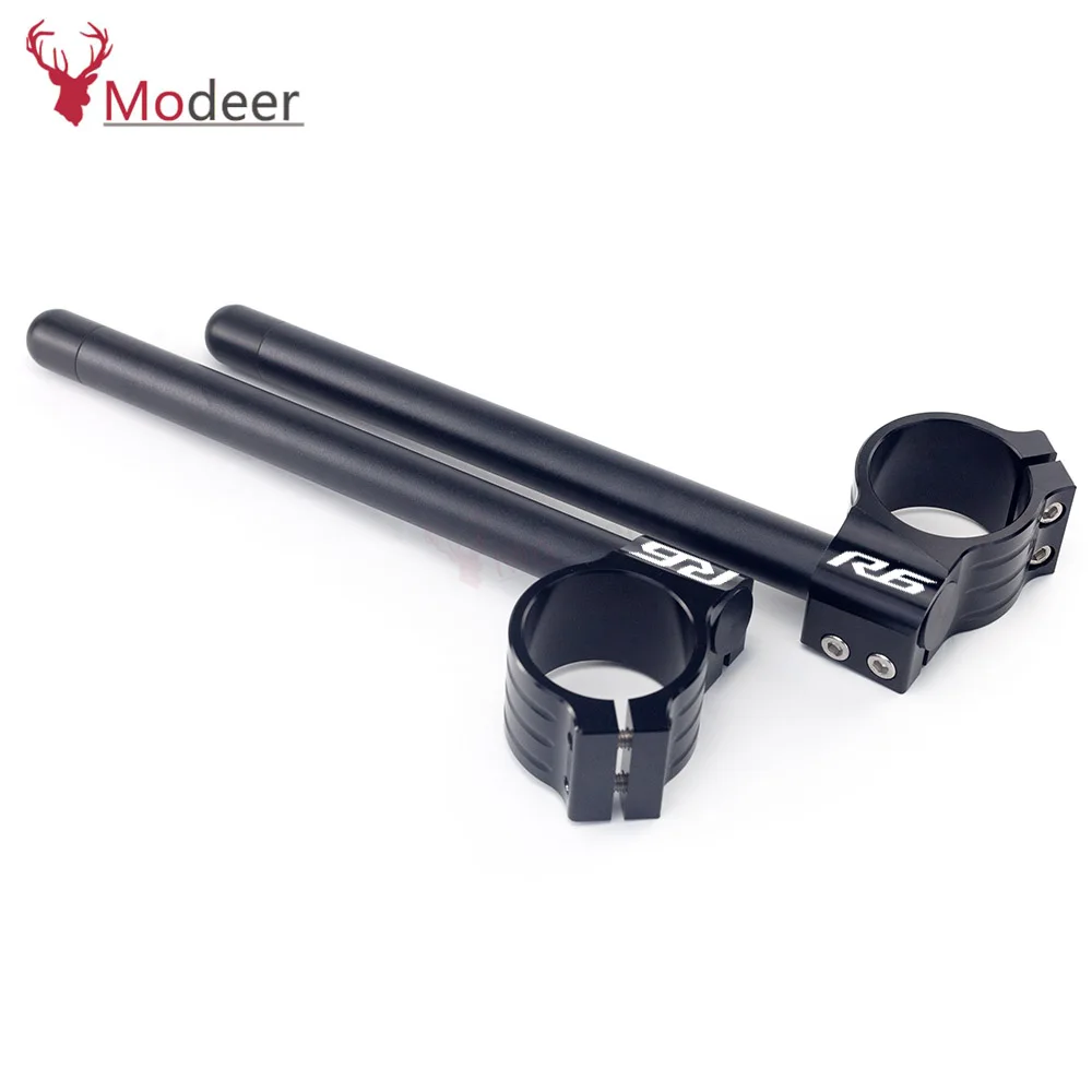 For YAMAHA YZFR6 YZFR6S YZ R6 R6S Handlebar Racing Adjustable CNC 43/50 mm Clip On Ons Fork Handlebars Handle Bar Cafe Racer