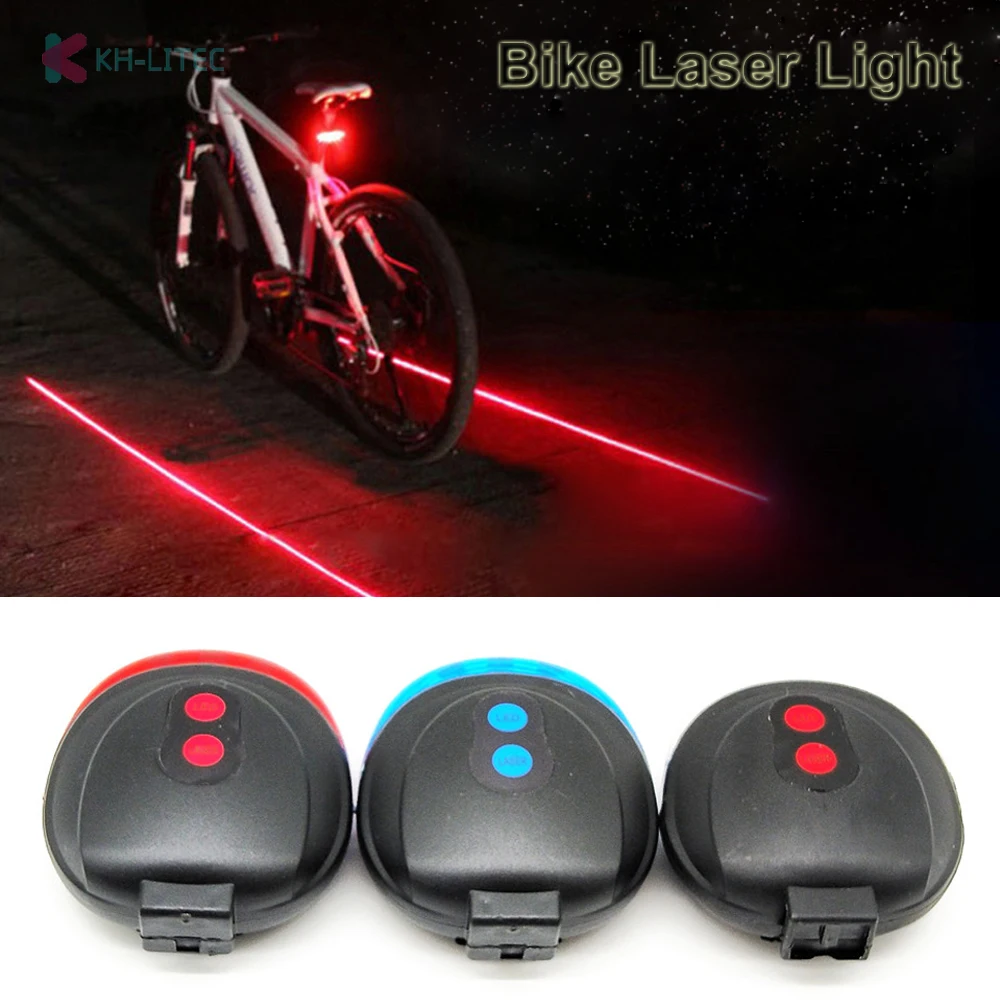 KHLITEC Bike Laser Light Taillight 6 Modes 2 Laser Safety Warning Light Tail Light Turn Signal Bicycle Luces Bicicleta Bisiklet