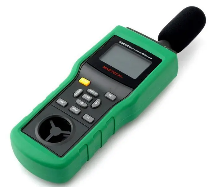 MasTech MS6300 Multifunctional Environment Detector Temperature; Humidity; Wind Speed; Air Volume; Sound level: