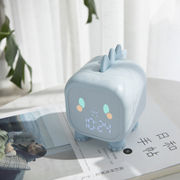 Kids Cute Cartoon Dinosaur LED Digital Alarm Clock Wake Up Night Light Relojes Desktop Decoration Children Sleep Trainer