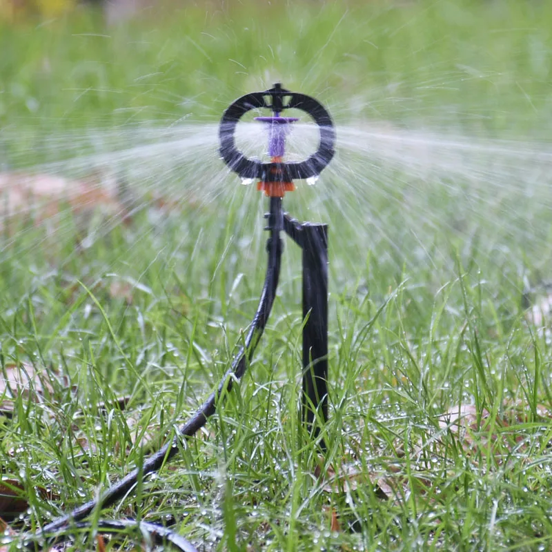 Garden rotating sprinkler water nozzles 360 degree With nozzle holder watering plants Garden Irrigation sprinkler watering 5PCS