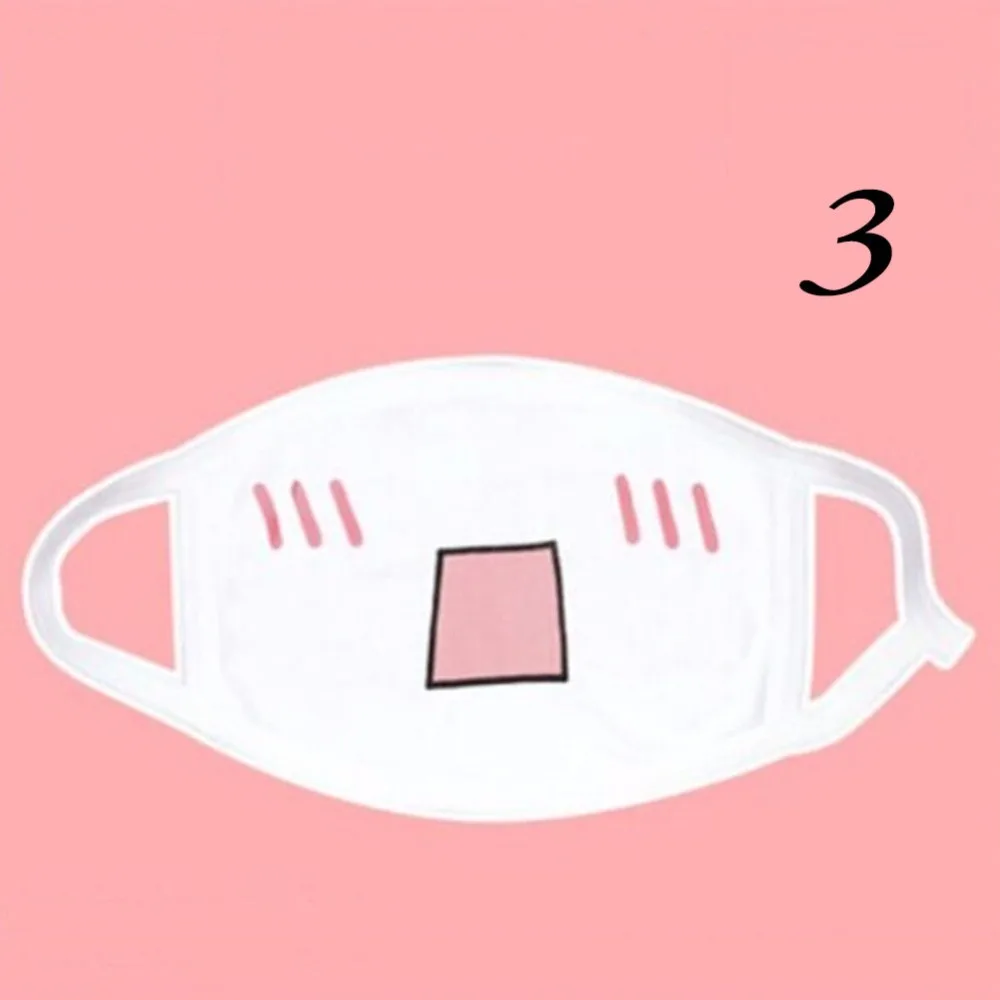 1pc white Kawaii Anti Dust mask Kpop Cotton Mouth Mask Cute Anime Cartoon Mouth Muffle Face Mask Emoticon Masque party Supply