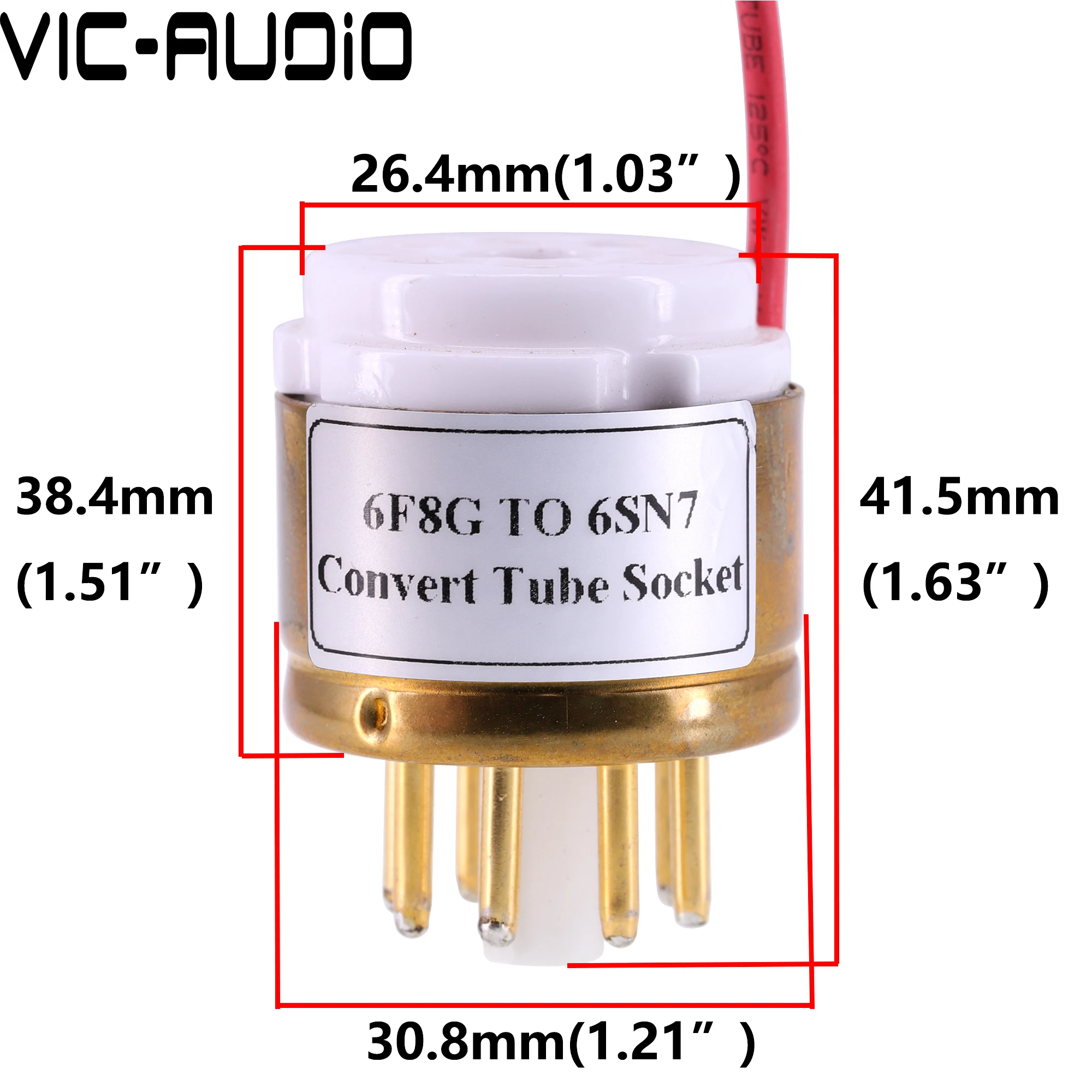 1PC 6F8G(Top) TO 6SN7(Bottom) Tube 8Pin TO 8Pin DIY Audio Vacuum Tube Adapter Socket Converter Free Shipping