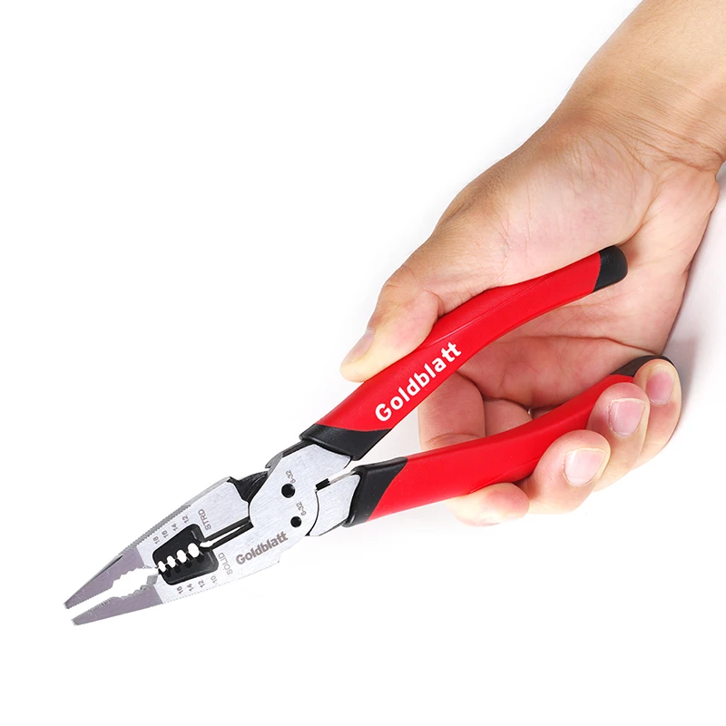 Goldblatt 8 pollici Lungo Naso Pinze Multi Functional Pinza Cable Wire Cutter Pinza wire stripper