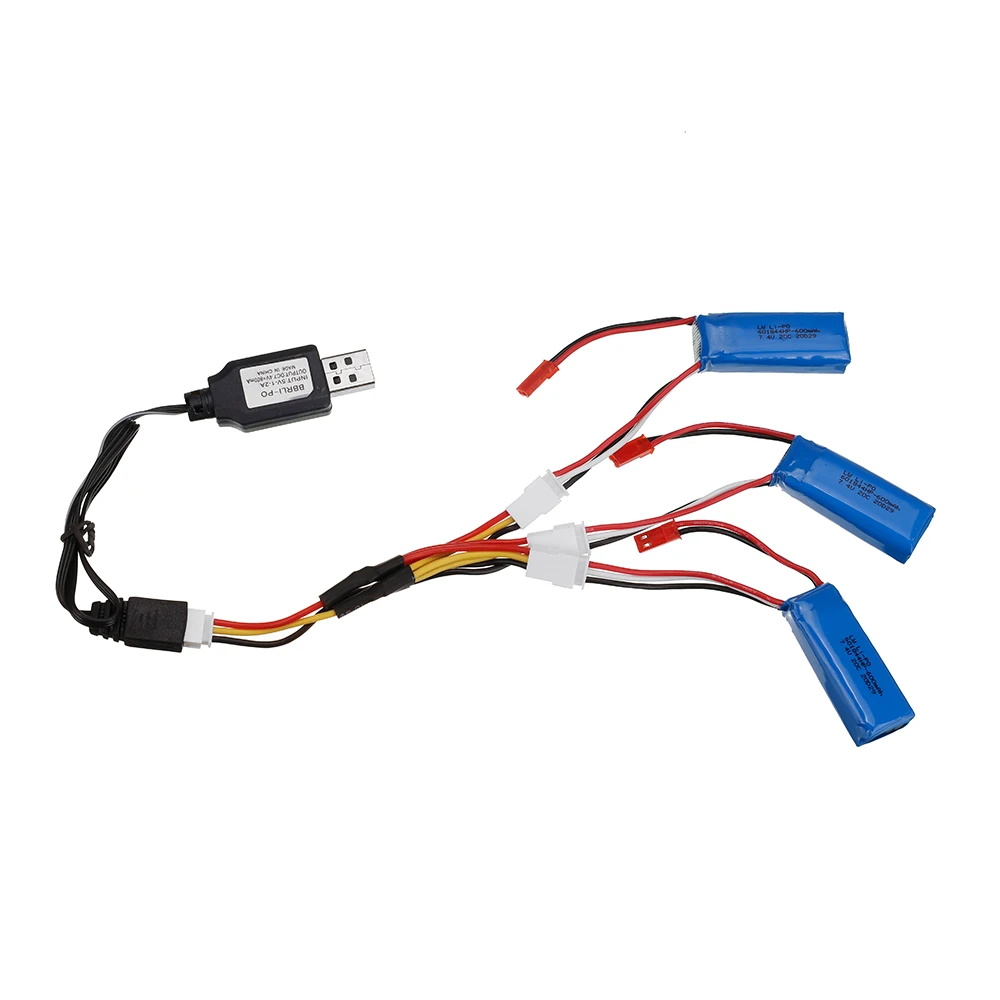 Batteria Lipo 1-10Pcs 7.4V 600mAh per WLtoys K969 K979 K989 K999 P929 P939 ricambi auto RC batteria 2s 7.4v per accessorio WLtoys K969