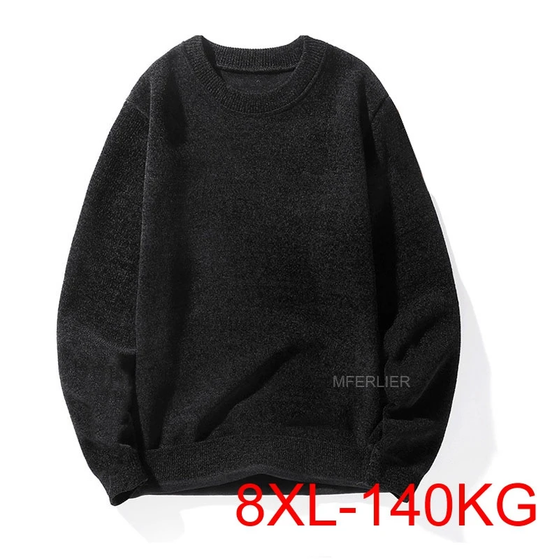 

Winter Sweater Men 8XL Bust 142cm 5XL 6XL 7XL Warm with Fleece Plus Size Sweaters