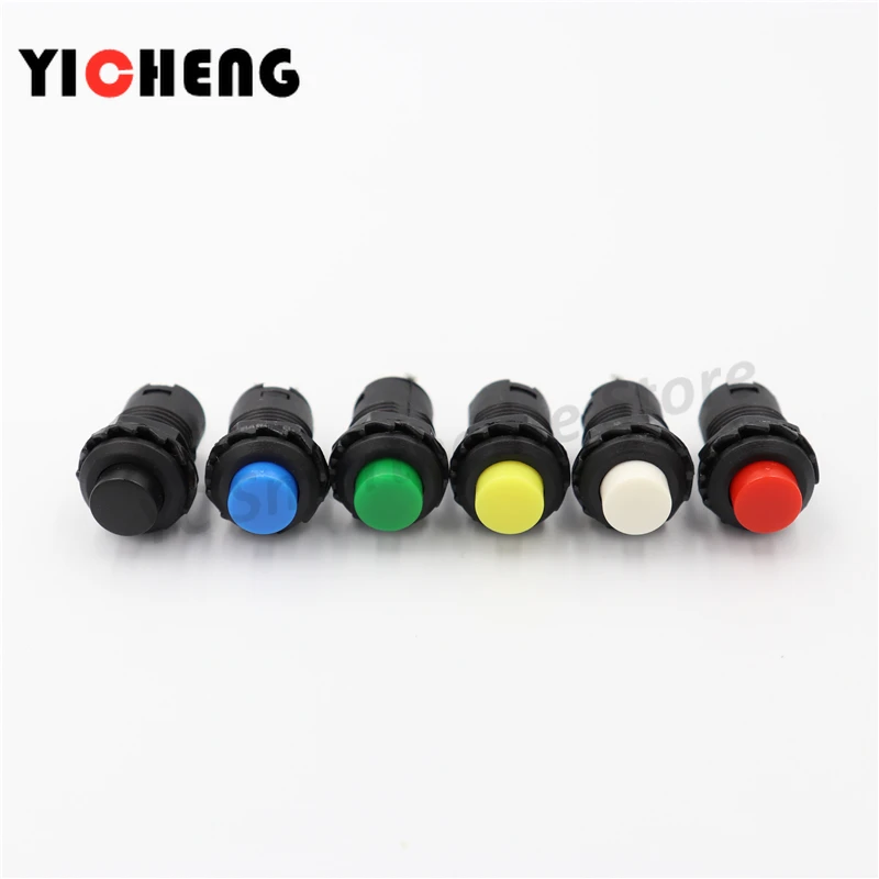 6pcs Self-Lock /Momentary Pushbutton Switches DS228 DS428 12mm OFF- ON Push Button Switch 3A /125VAC 1.5A/250VAC DS-228 DS-428