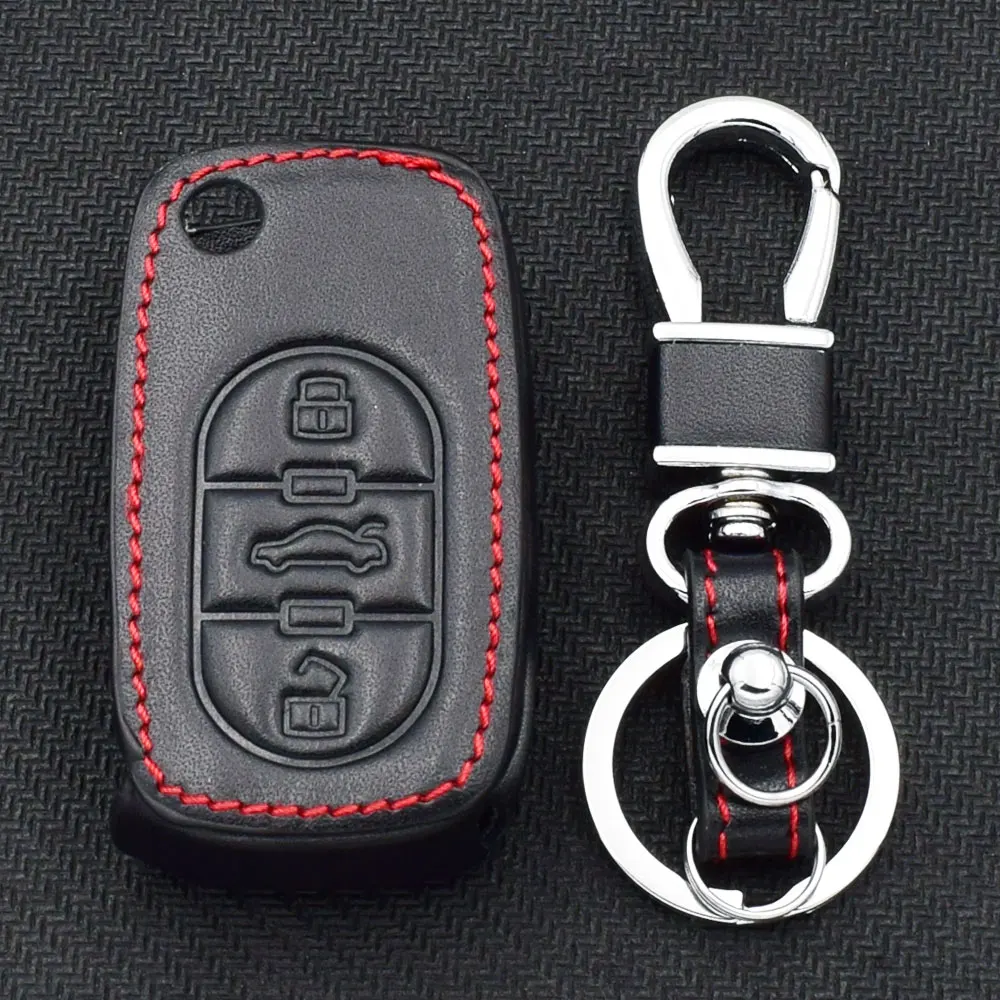 Leather Car Key Case Remote Key Cover Protector For Audi A3 A4 A6 A5 A7 A8 TT Q3 Q5 Q7 Q8 Allroad Cabriolet Quattro Accessories