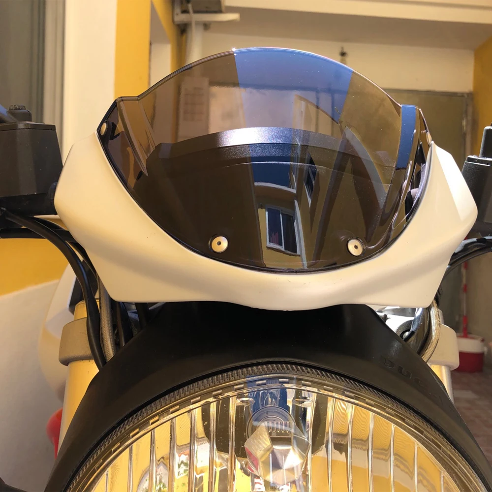 

Motorcycle Accessories Windscreen Windshield Wind Deflector For Ducati Monster 696 659 795 796 1100 1100S Double Bubble Black