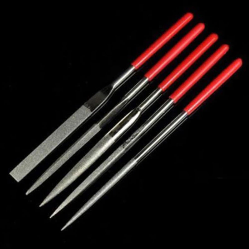 5pcs/Set Metal Needle Files Set Carving Jewelry Diamond Glass Stone Wood Tool Deburring Mirror Tile Ceramics Metal