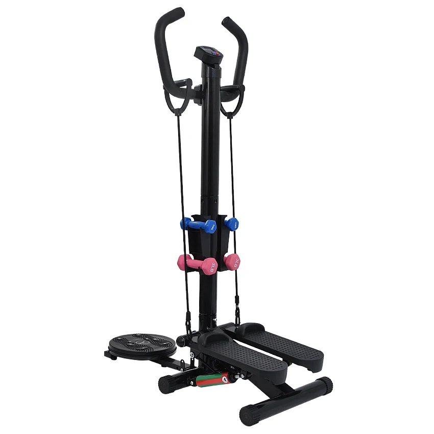 

4 Function in 1 Step Machine Stepper With Handrail Twist Waist Slim Body Pull Dumbbell Leg Fitness Training Equipment JS5007DV1