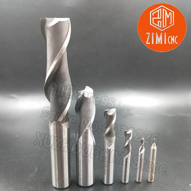 2 3 4 5 6mm Straight Shank End Mill 4 Flutes Teeth Milling Cutter High Precision HSS Metal CutterRouter Bit CNC Tool Set