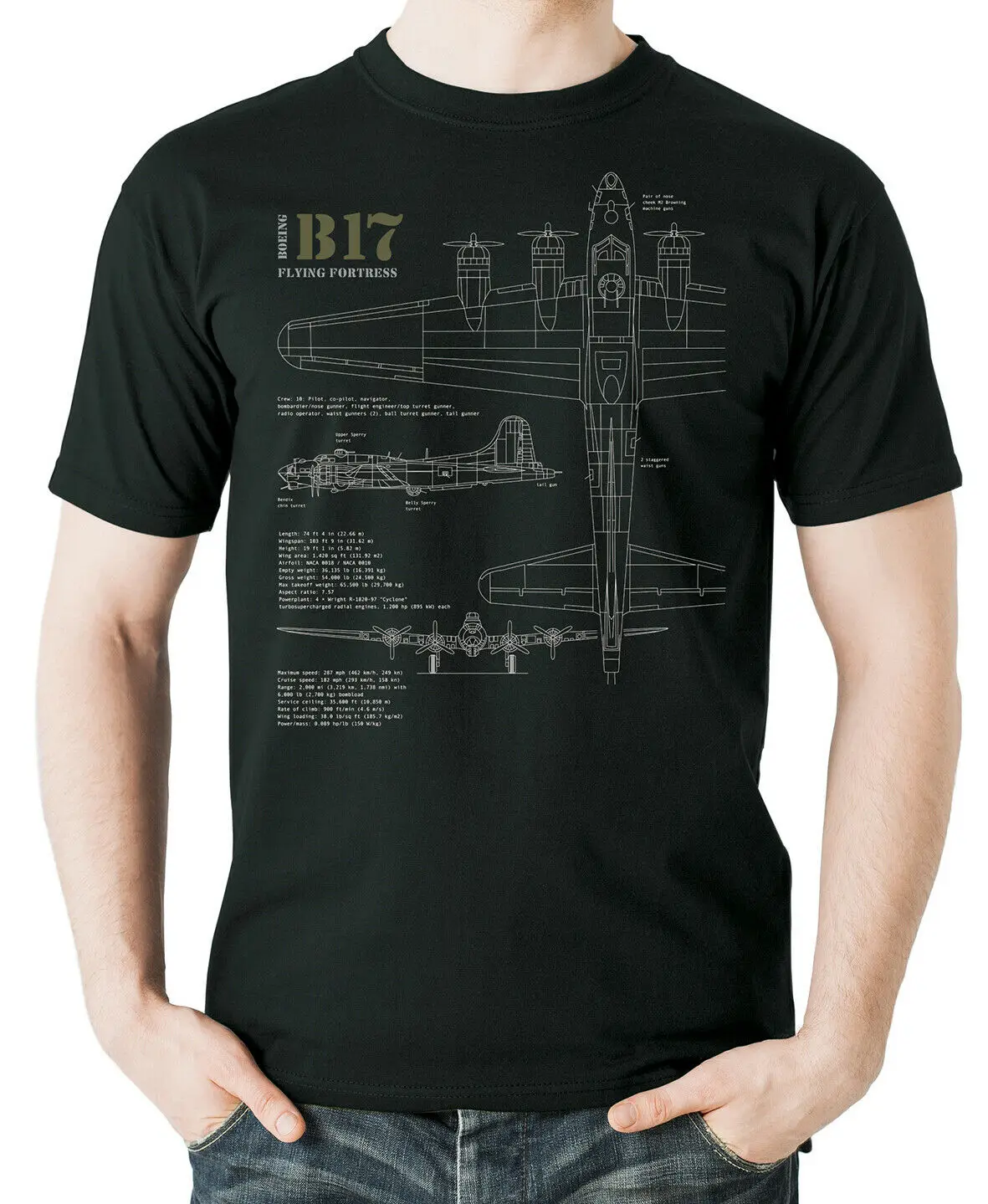 

Aviation Themed Boeing B17 Flying Fortress Bomber T-Shirt. Summer Cotton Short Sleeve O-Neck Mens T Shirt New S-3XL