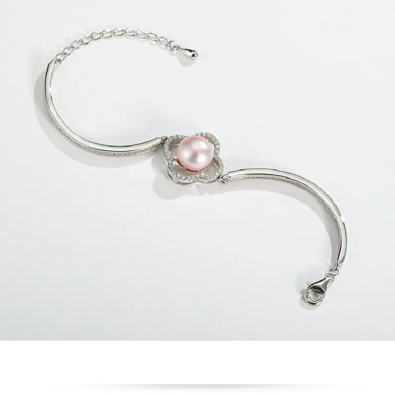 

Fashion Creative Bracelet 925 Sterling Silver Bracelet Natural Pearl Accessories Female Jewelry