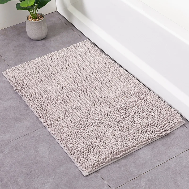 High Quality Bath Mat Chenille Bathroom Carpet Water Absorption Non-slip Absorbent Washable Rug Toilet Floor Mat Home Supplies