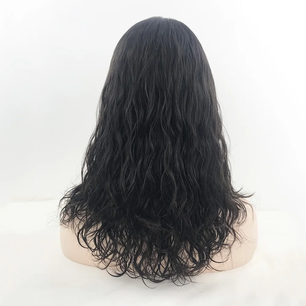 Natural Color Unprocessed Virgin Human Hair Silk Base Top Natural Wavy Jewish Wigs Kosher Wigs Sheitle for White Women Wigs