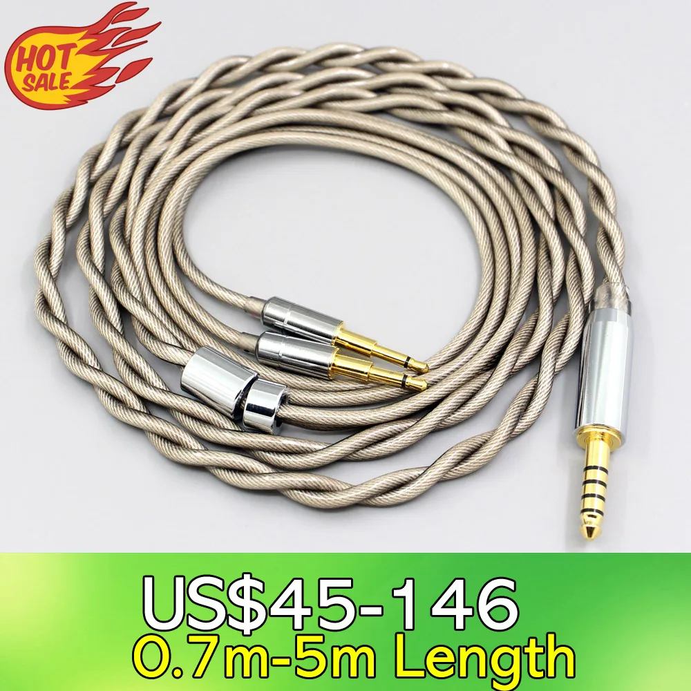 

LN07853 Type6 756 core 7n Litz OCC Silver Plated Earphone Cable For Oppo PM-1 PM-2 Planar Magnetic 1MORE H1707 Sonus Faber Pryma