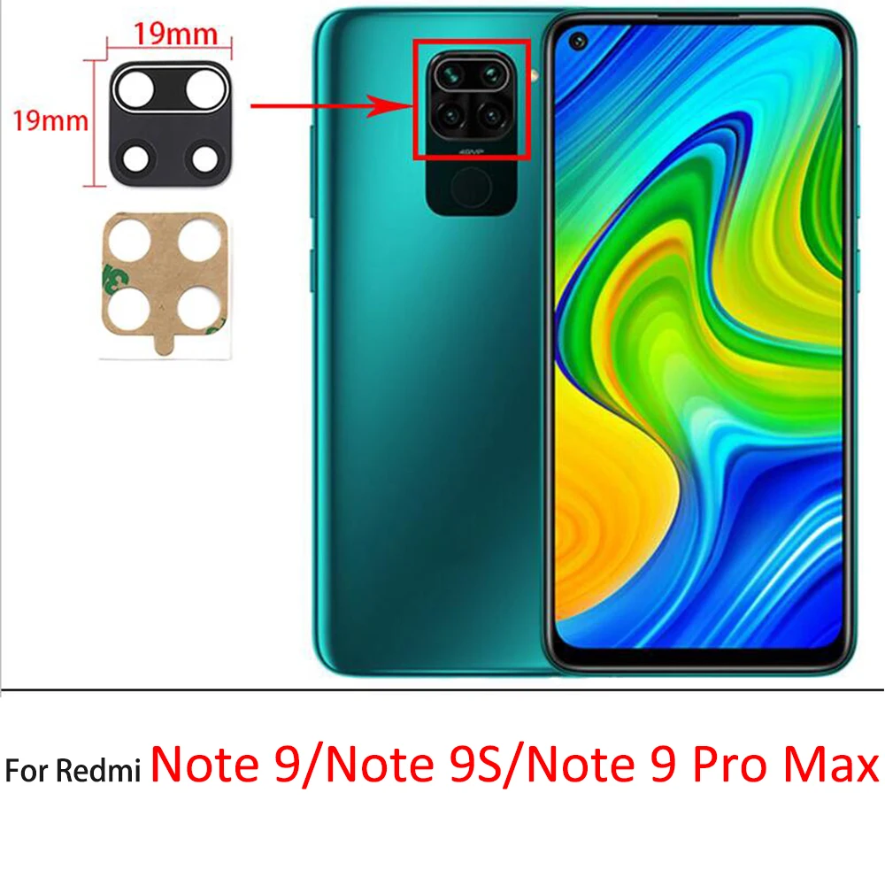 NEW Camera Glass Lens Back Rear Camera Glass Lens With Glue Ahesive For Xiaomi Redmi 9C 7A 9A 8A Note 7 8 9 Pro Max 9S 8T 9T 5G