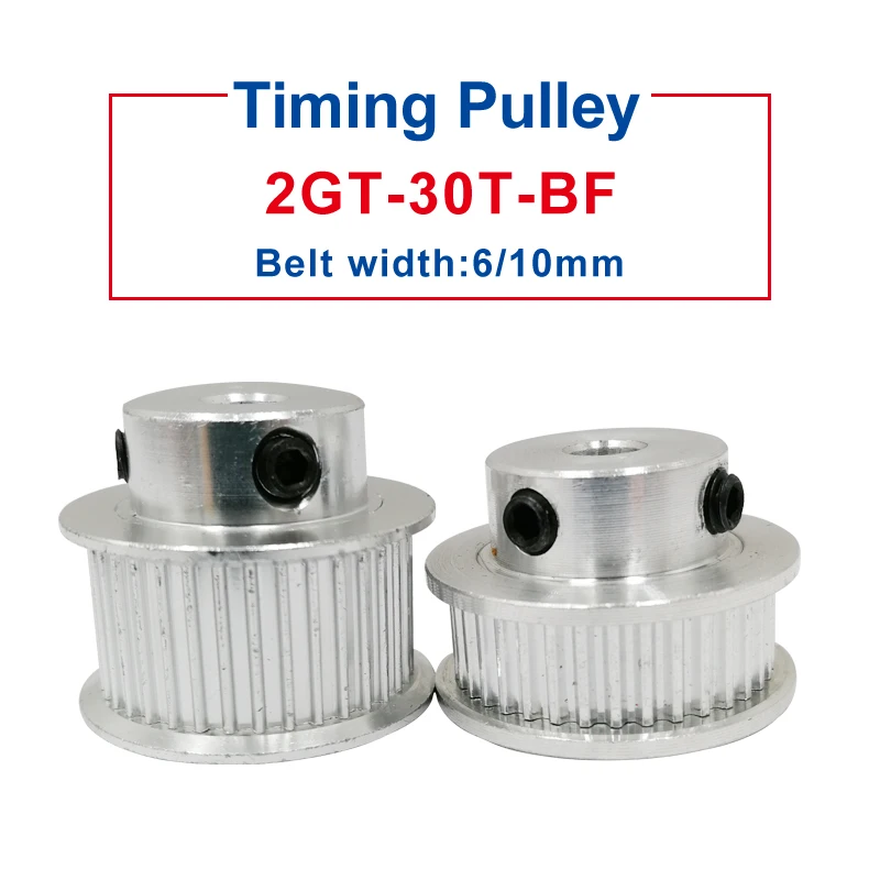 GT2 pulley 30 Teeth Inner Bore 4/5/6/6.35/7/8/10 mm pulley wheel Match with  GT2 timing belt width 6/10 mm For 3D Printer parts