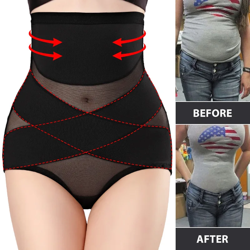 

Women High Waist Shaping Panties Breathable Body Shaper Slimming Tummy Underwear Butt Lifter Ladies Seamless Panty Shaperwear