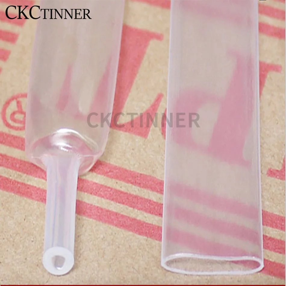 Transparent 3: 1  1 m / lot heat shrink tube with double wall glue tube diameter 1.6 / 2.4 / 3.2 / 4.8 / 6.4 / 7.9 / 9.5 / 12.7m