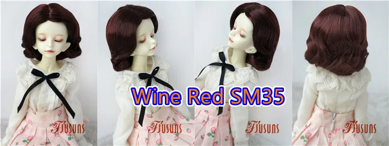 JD338 4-5' 5-6' 6-7' 7-8' 8-9' 9-10' Retro Monroe Wave Synthetic Mohair Doll Wigs 1/8 1/6 1/4 1/3 MSD SD DOD Blythes BJD Hair