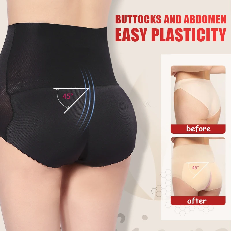 

Women Soft Seamless Sexy Panty Knickers Buttock Backside Bum Padded Butt Enhancer Hip Up Underwear High Waist Panties