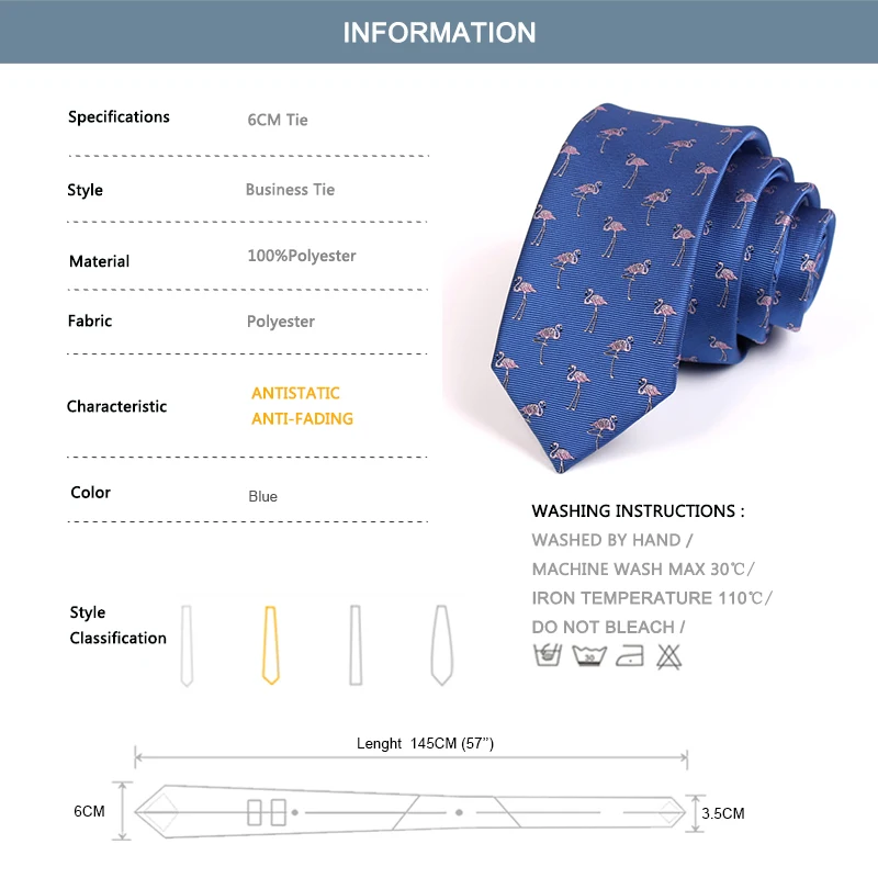 Brand New Animal Print Ties High Quality Blue 6CM Tie For Men Business Suit Work Neck Tie Fashion Formal Necktie With Gift Box