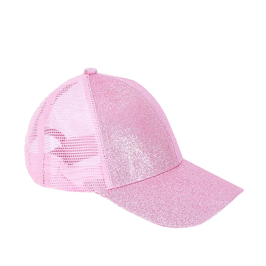 JNKET New Children Sequin Ponytail Baseball Cap Trucker Hats Outdoor Sports Cap Gorras Baseball Casquette