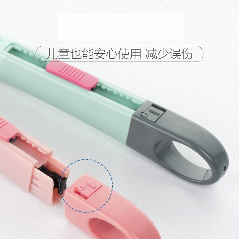 Cuchillo utilitario no pegajoso de Japón PLUS CU-300, cuchilla de corte de papel de seguridad para estudiantes, no se oxida, papelería para estudiantes, 1 ud.