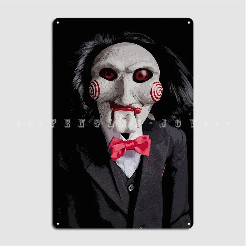 Saw Jigsaw Puppet Poster Metal Plaque Club Club Bar Create Wall Decor Tin Sign Poster