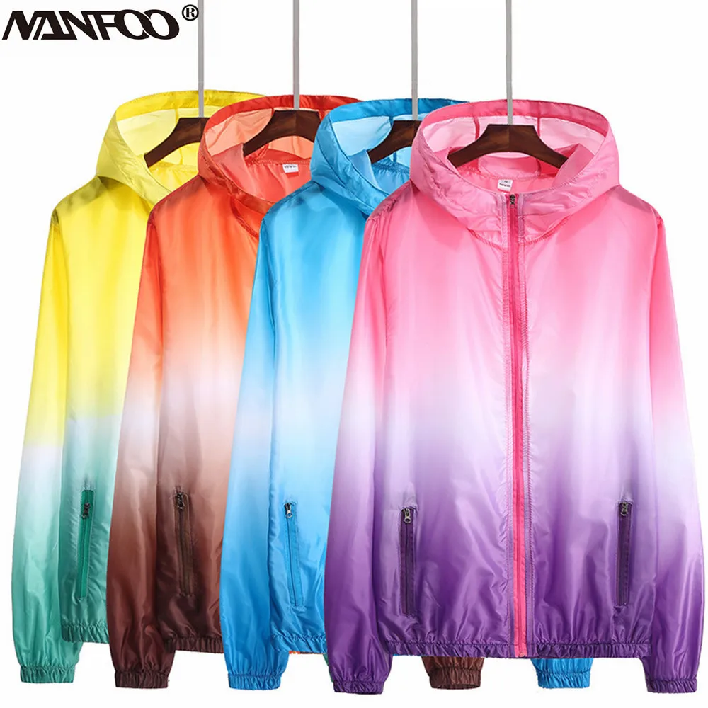 Lightweight SkinThin Outdoor Sports Jacket Hooded Polyester Waterproof Running Jacket Summer UV-Resistant Hiking Cycling Jacket