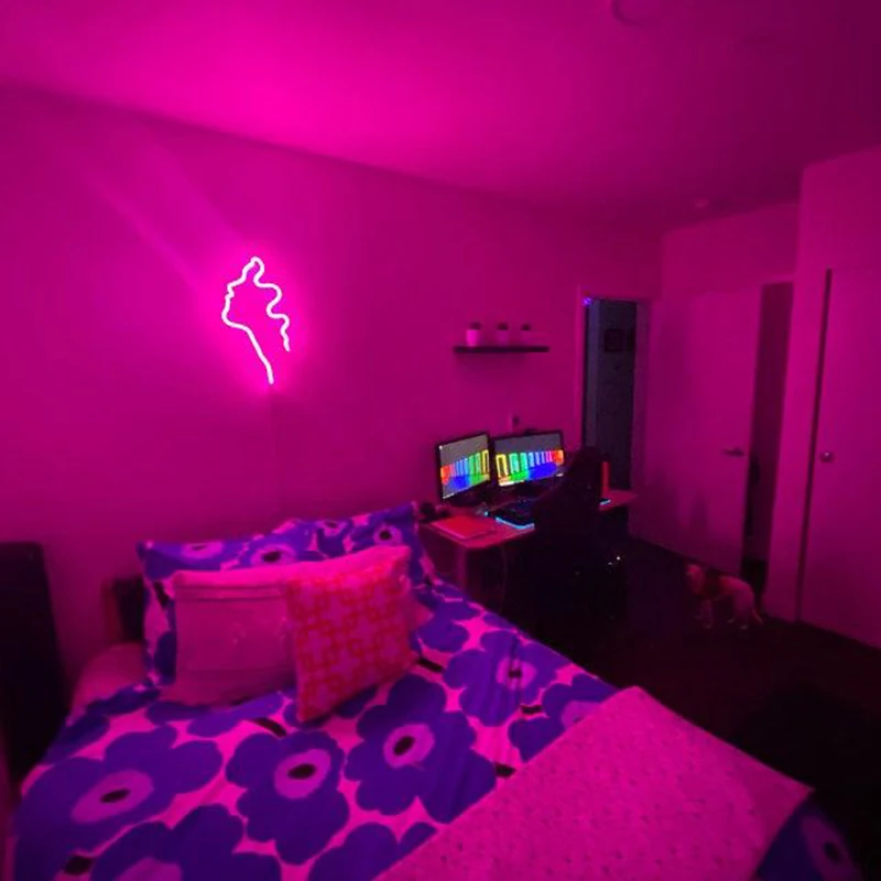 Letrero de neón Led personalizado, Cartel flexible de acrílico, luz fría para tienda, fiesta, regalo, decoración de pared del hogar