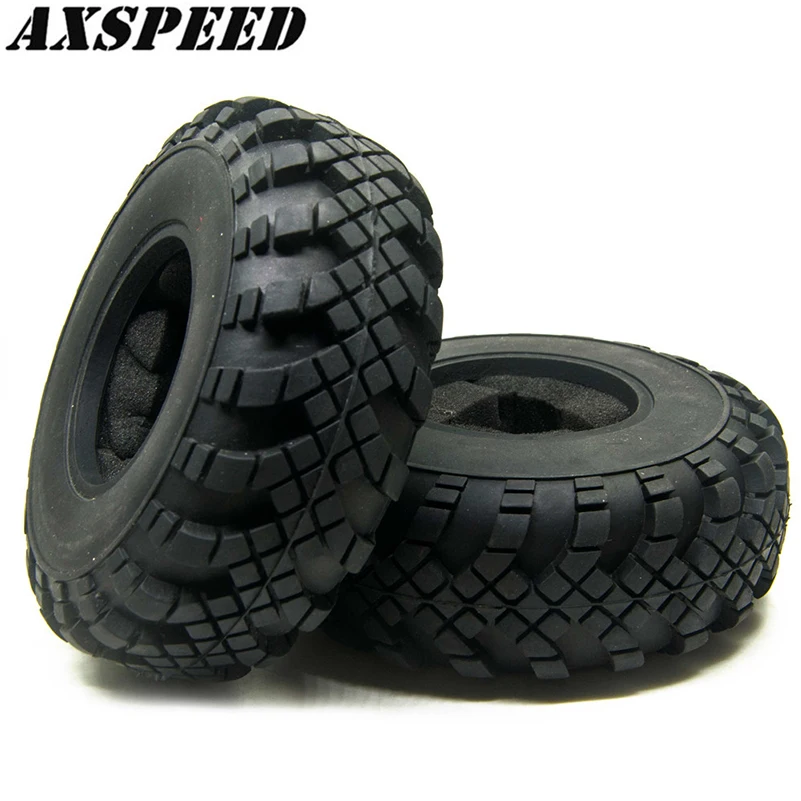 AXSPEED 2.2 Rubber Tyres RC Car Wheel Tires for 1/10 RC Rock Crawler Axial Wraith SCX10 TF2 TRX4 TRX6 D90 4WD